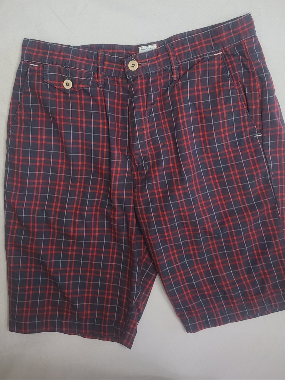 Post O'Alls Plaid Shorts